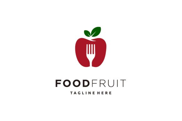 Download Vegetarian Food Red Apple Fork Logo - Vegetarian food Collection