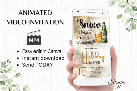 Download Animated Christmas Holiday Invitation - Invitation Collection