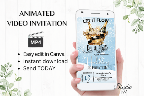 Download Animated Christmas Holiday Invitation - Invitation Collection