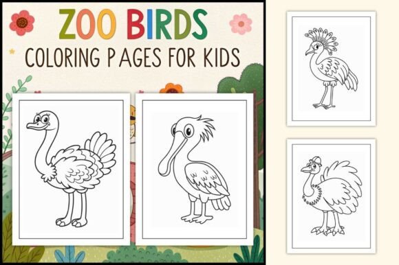 Download Zoo Birds Coloring Pages for Kids - Premium Resources